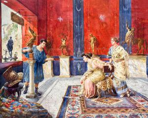 Ettore Forti, "Giovane Antiquario", acquerello su carta, firmato, Fine '800 Primi '900, Ettore Forti, "Young Antiquarian," watercolor on paper, signed, Late 19th century Early 20th century